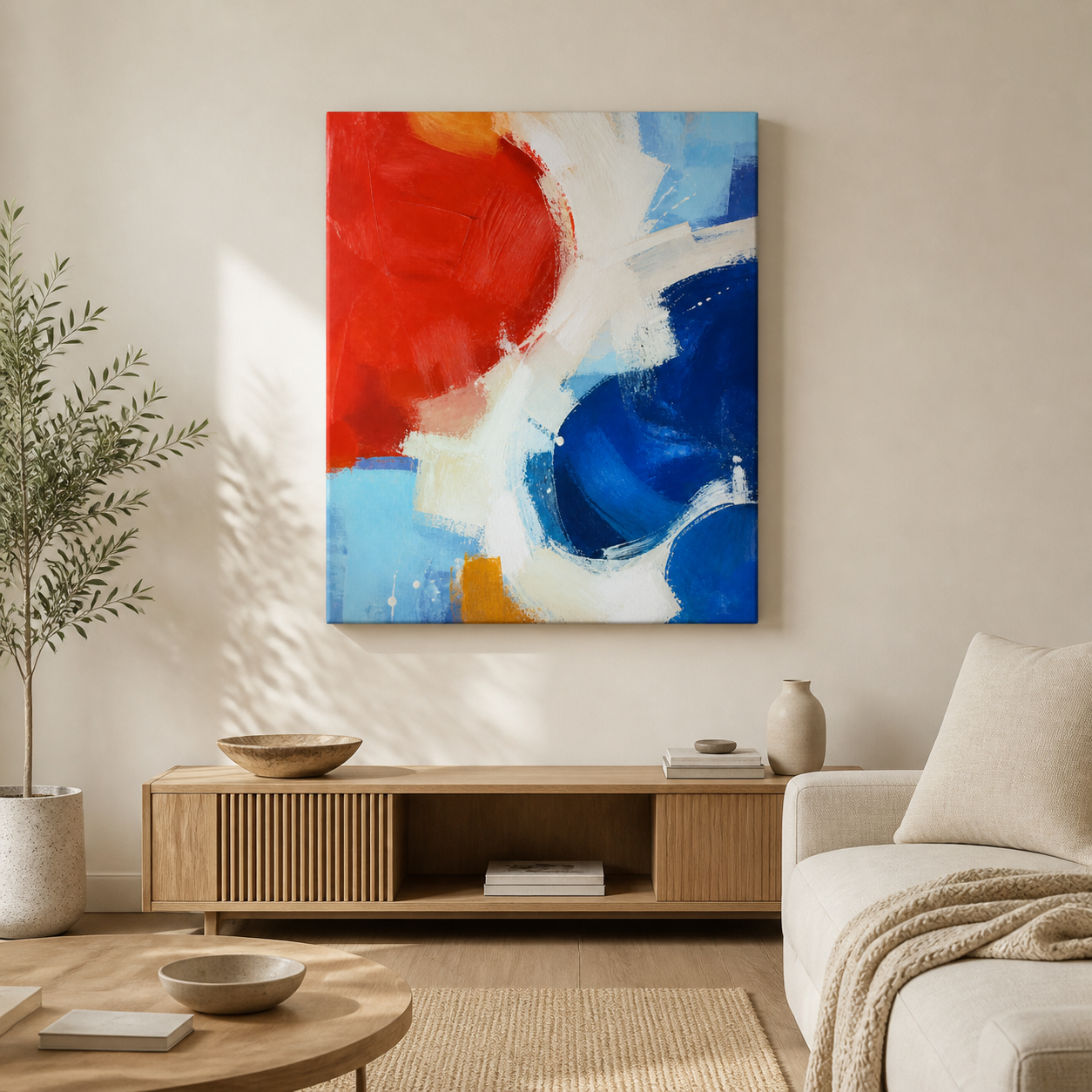 Colour Dialogue stretched canvas lifestyle view