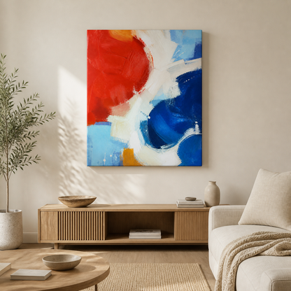 Colour Dialogue stretched canvas lifestyle view