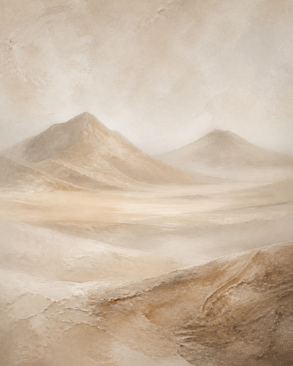 Desert Stillness neutral abstract artwork detail
