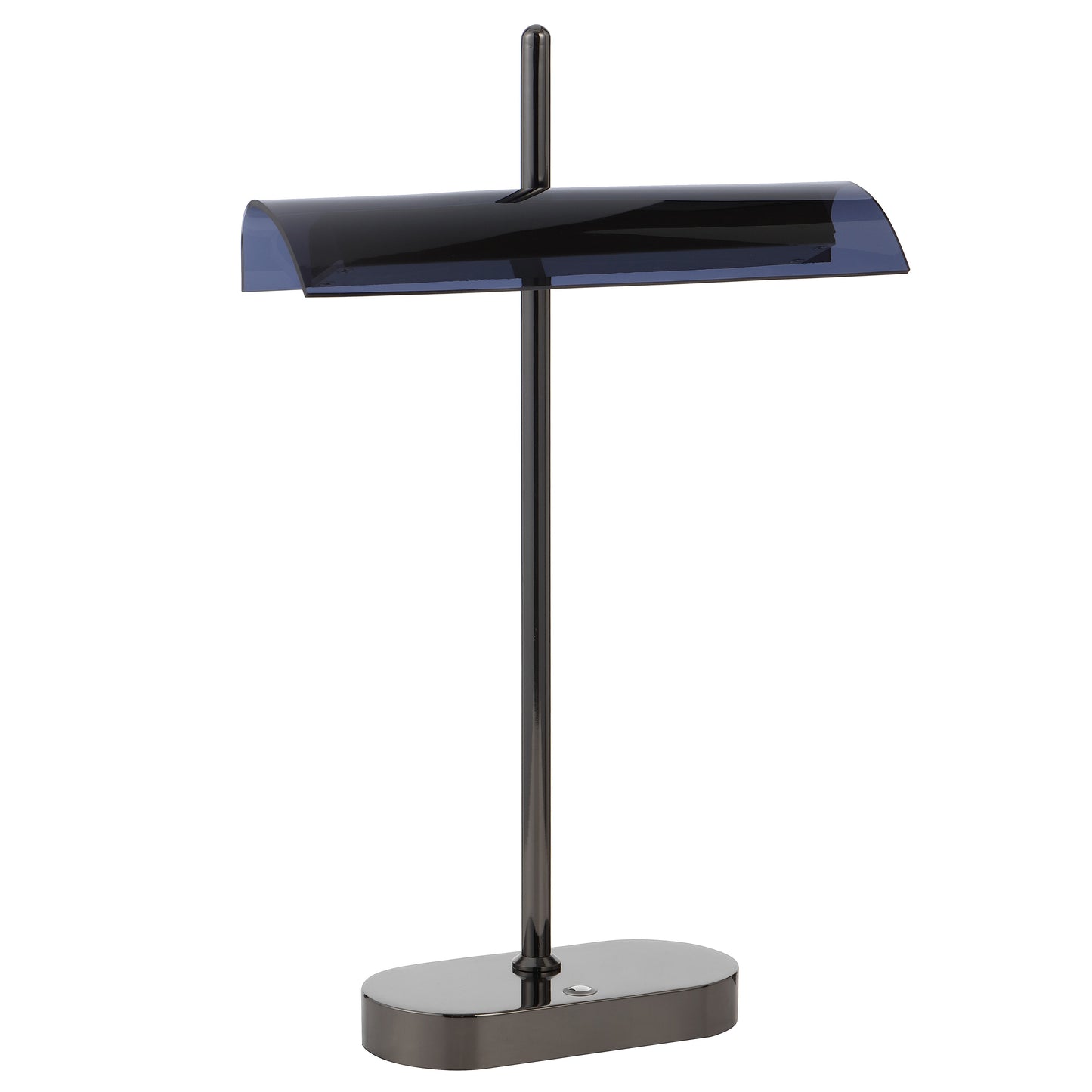 TFS TABLE LAMP 8wLED L250 H80 H400 3000K 3STEPTOUCH SWTCH DIM GUN METAL / SMOKE