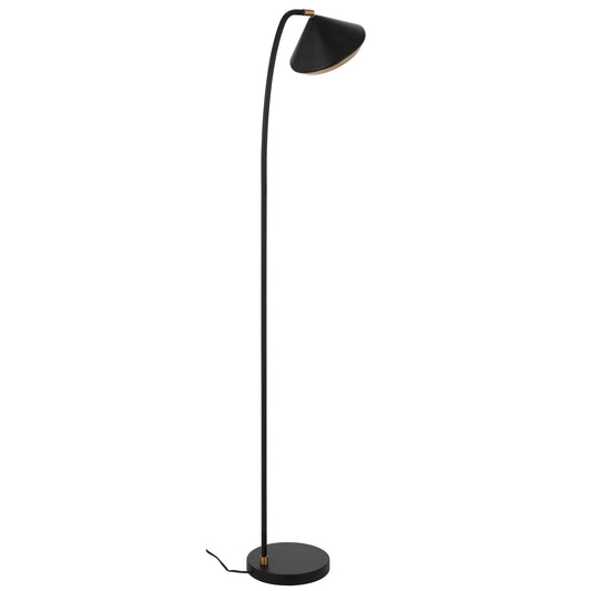 TFS FLOOR LAMP 6wG9max L310 W200 H1380 foot switch BLACK MATT/YELLOW BRASS