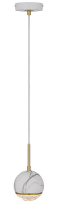 TFS 1 PENDANT 6wG9max not incl D110 cab:2m WHITE MARBLE LOOK / CLEAR