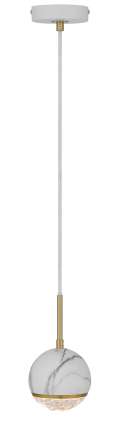 TFS 1 PENDANT 6wG9max not incl D110 cab:2m WHITE MARBLE LOOK / CLEAR