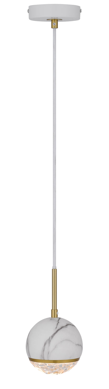 TFS 1 PENDANT 6wG9max not incl D110 cab:2m WHITE MARBLE LOOK / CLEAR