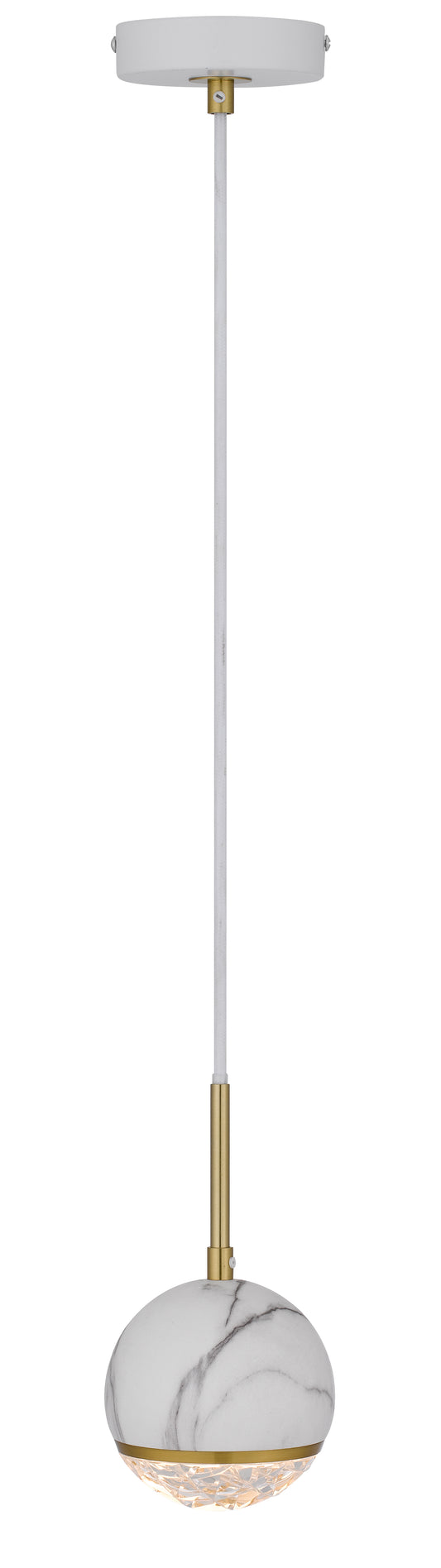 TFS 1 PENDANT 6wG9max not incl D110 cab:2m WHITE MARBLE LOOK / CLEAR