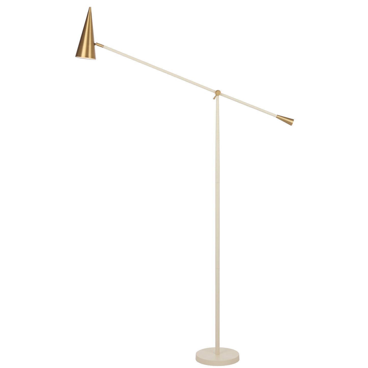 TFS FLOOR LAMP 25wE27max L1000 W250 H2350 FOOT SWT BEIGE / BRASS