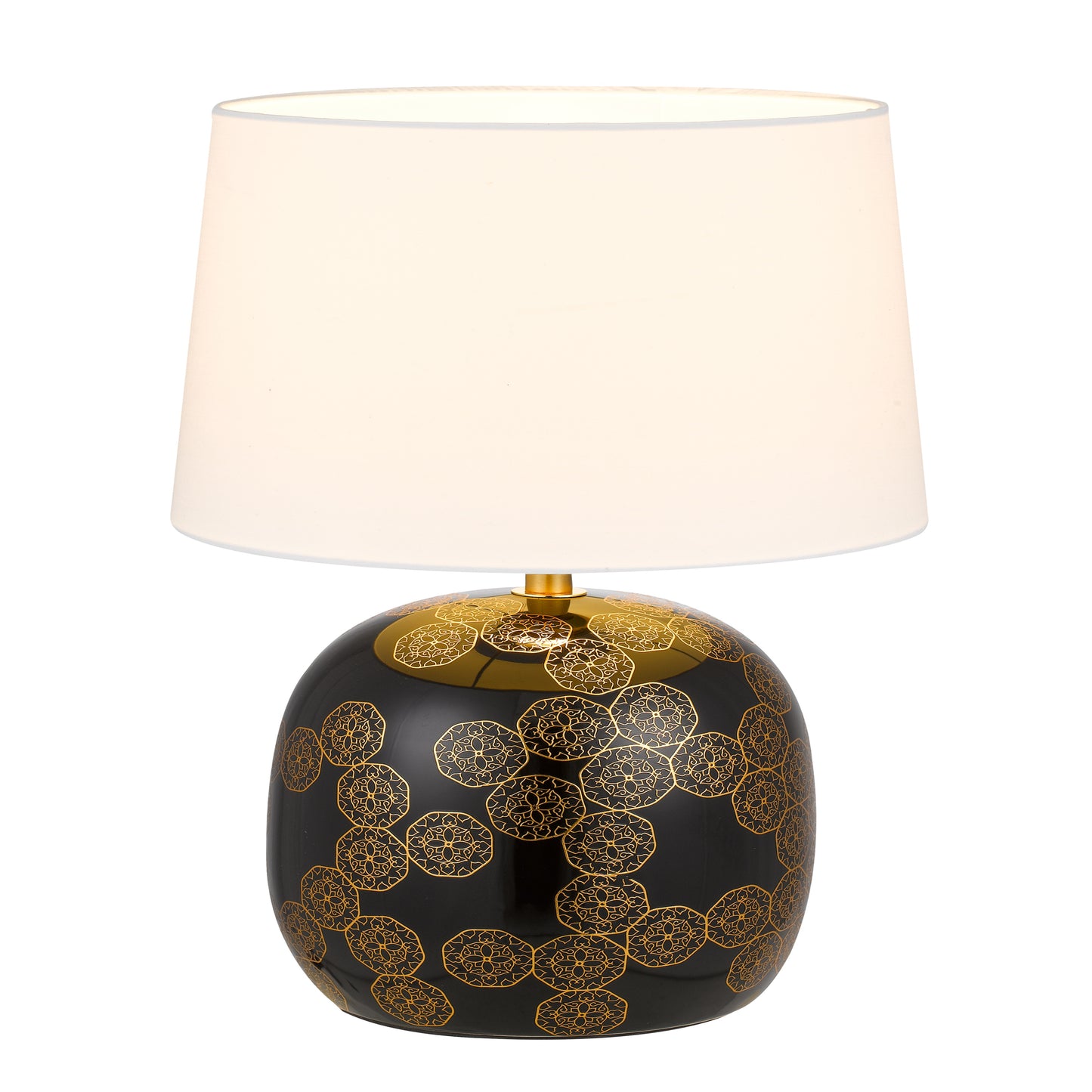 Evora TFS CERAMIC TABLE LAMP 25wE27max H:420 D:250 inline BLACK / IVORY