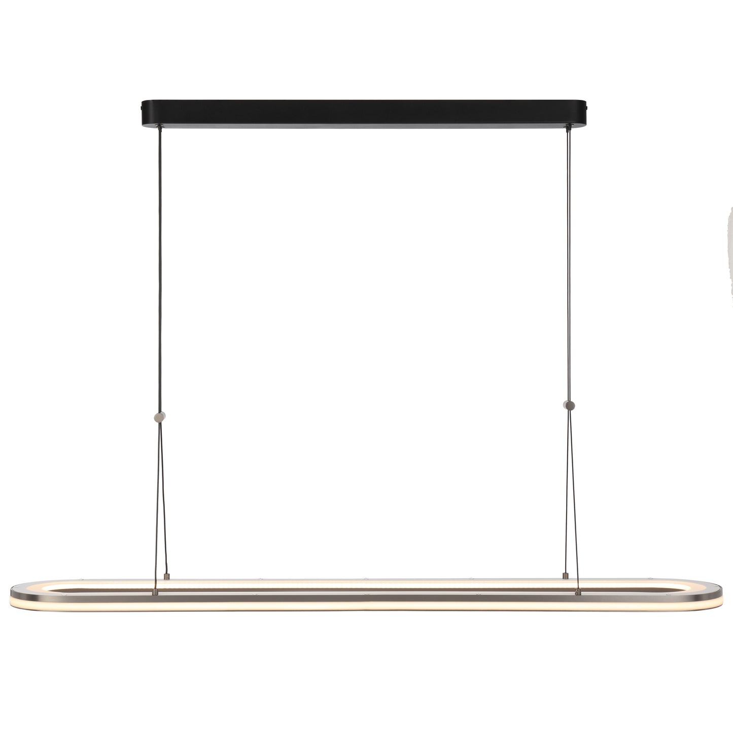 TFS RECTANGLE PENDANT 76wLED L1170 W200 3000K DIM 3230Lm CAB 2m PEARL GREY/FROST