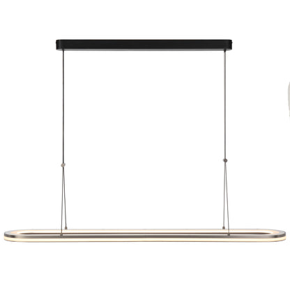 TFS RECTANGLE PENDANT 76wLED L1170 W200 3000K DIM 3230Lm CAB 2m PEARL GREY/FROST