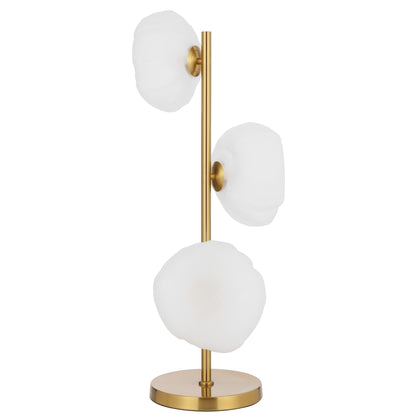Chamonix TFS TABLE LAMP 3 LTS 3x6wG9max H900 GLASS D200 ANT GOLD / FROST GLASS