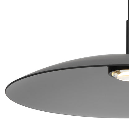Noraline TFS PENDANT 2x6wLED nonDIM 3000K D:600 cab.2m BLACK MATT/ SMOKE