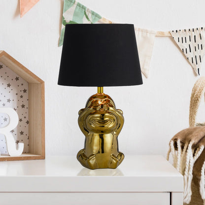 TFS CERAMIC TABLE LAMP 25wE27max H:380 D:215 GOLD/BLACK
