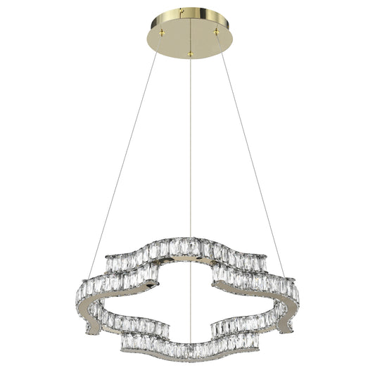 TFS 1 TIER PENDANT 36wLED DIM W/RMOTE 3600LM 2.5m cab 3300K-4200K-6500K GOLD