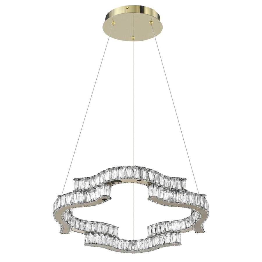 TFS 1 TIER PENDANT 36wLED DIM W/RMOTE 3600LM 2.5m cab 3300K-4200K-6500K GOLD