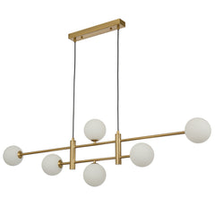 Brindisi TFS 6LT PENDANT 6x6wG9max KIT L1300 W120 H355 CAB2m ANT GOLD/ OPAL MATT
