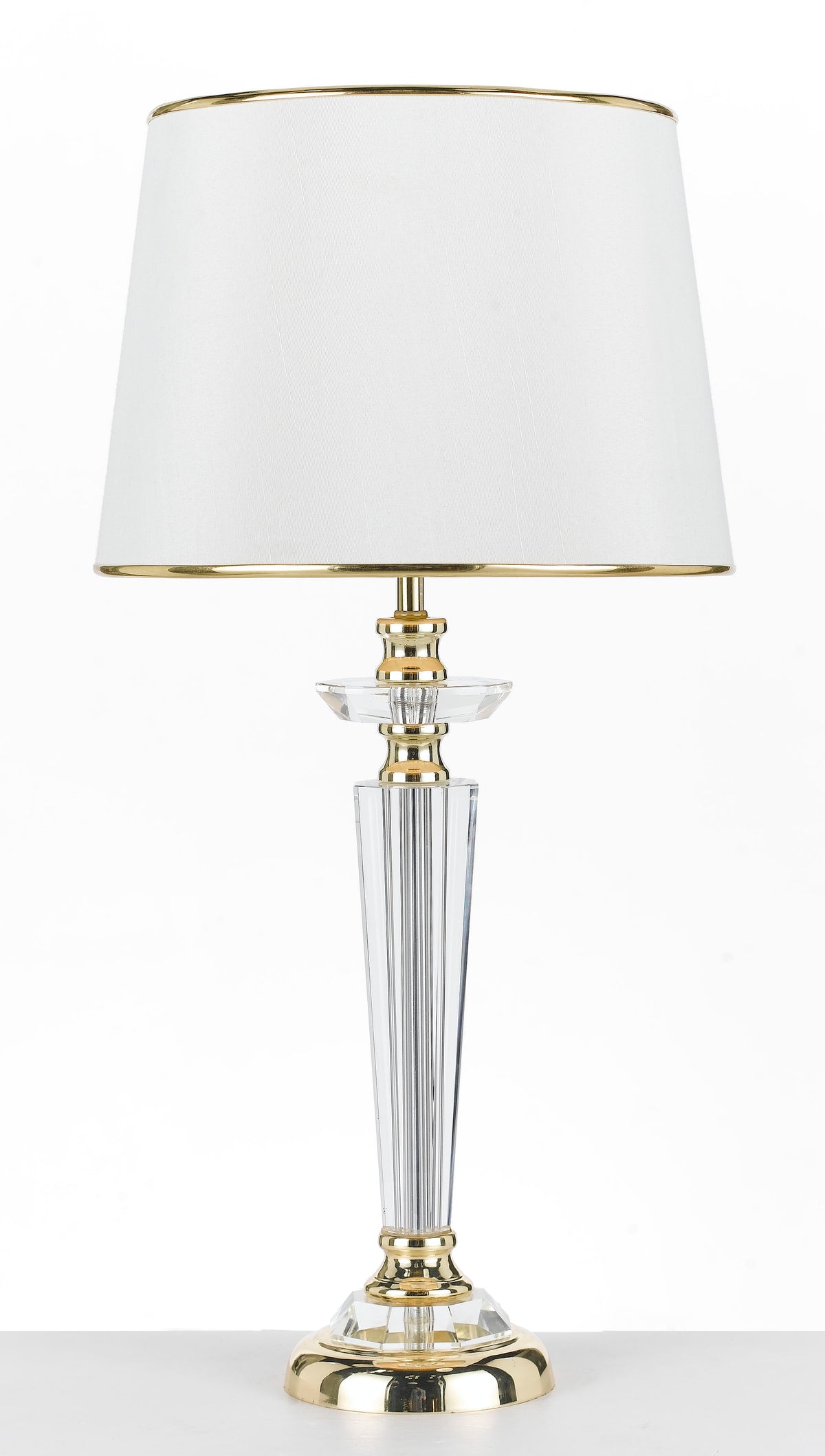TFS TABLE LAMP 40wE27max. D:280 H:550 GOLD / CRYSTAL / WHITE