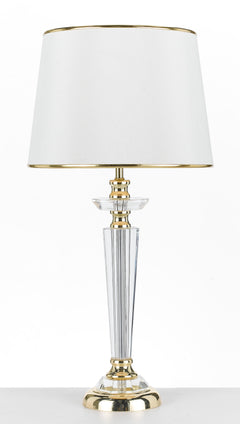 TFS TABLE LAMP 40wE27max. D:280 H:550 GOLD / CRYSTAL / WHITE