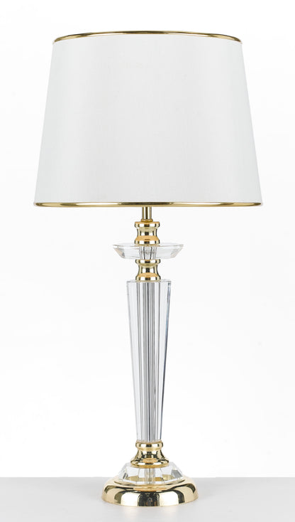 TFS TABLE LAMP 40wE27max. D:280 H:550 GOLD / CRYSTAL / WHITE