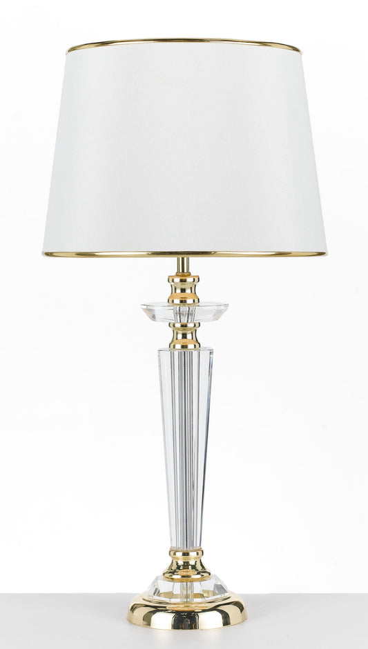 TFS TABLE LAMP 40wE27max. D:280 H:550 GOLD / CRYSTAL / WHITE