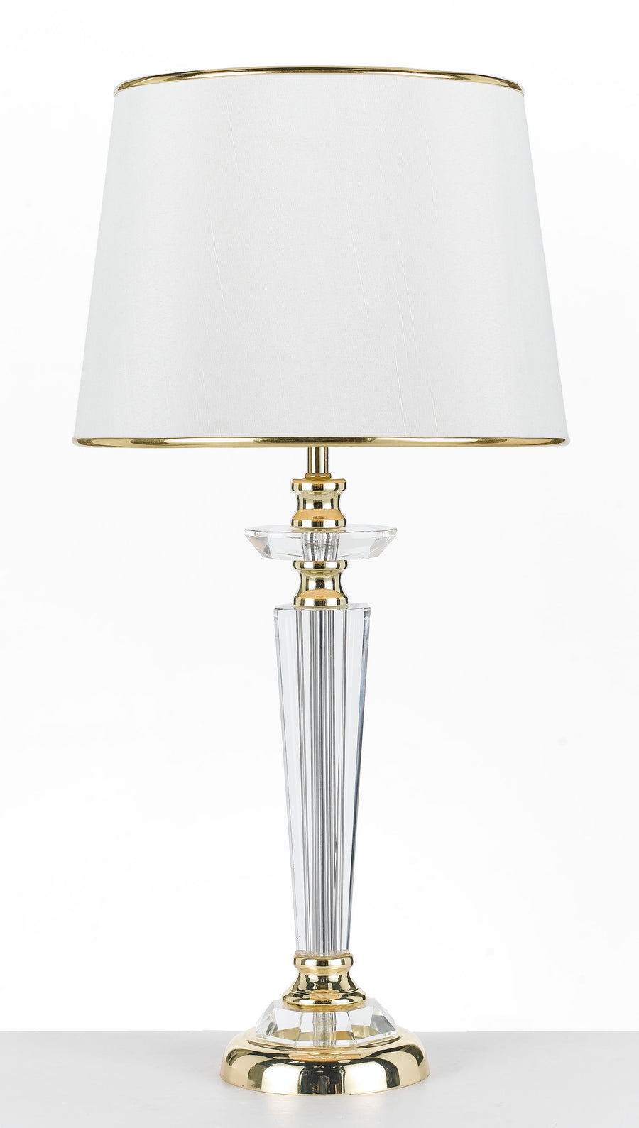 TFS TABLE LAMP 40wE27max. D:280 H:550 GOLD / CRYSTAL / WHITE