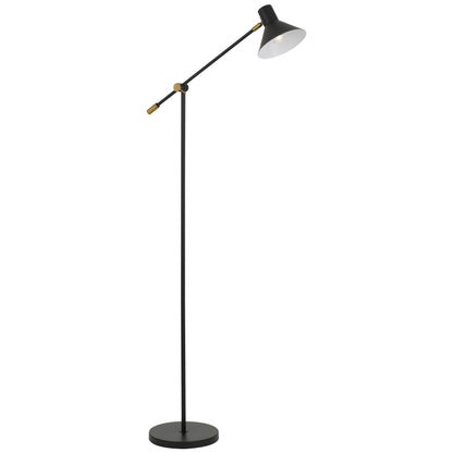 Terra TFS FLOOR LAMP 6wGU10max 631x250 H:1473 SHADE D:180 BLACK (RAL7021)SATIN/BRASS