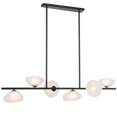 Biarritz TFS 6 LTS PENDANT 6x6wG9max L1500 GLASS D200 BLACK / FROST GLASS