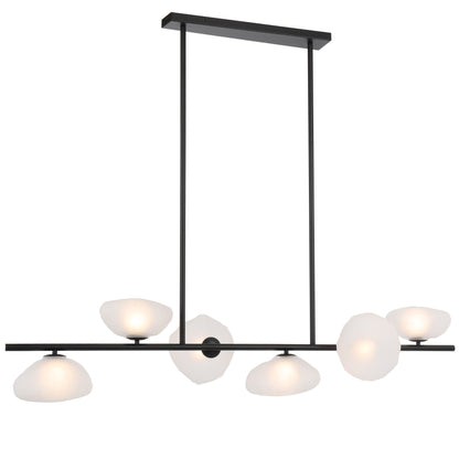 Biarritz TFS 6 LTS PENDANT 6x6wG9max L1500 GLASS D200 BLACK / FROST GLASS