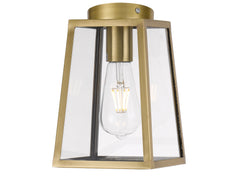 TFS 15 PENDANT 25wE27max L:150 H:210 - ANT BRASS/CLEAR ROD:210mm + CHAIN:1000 IP43