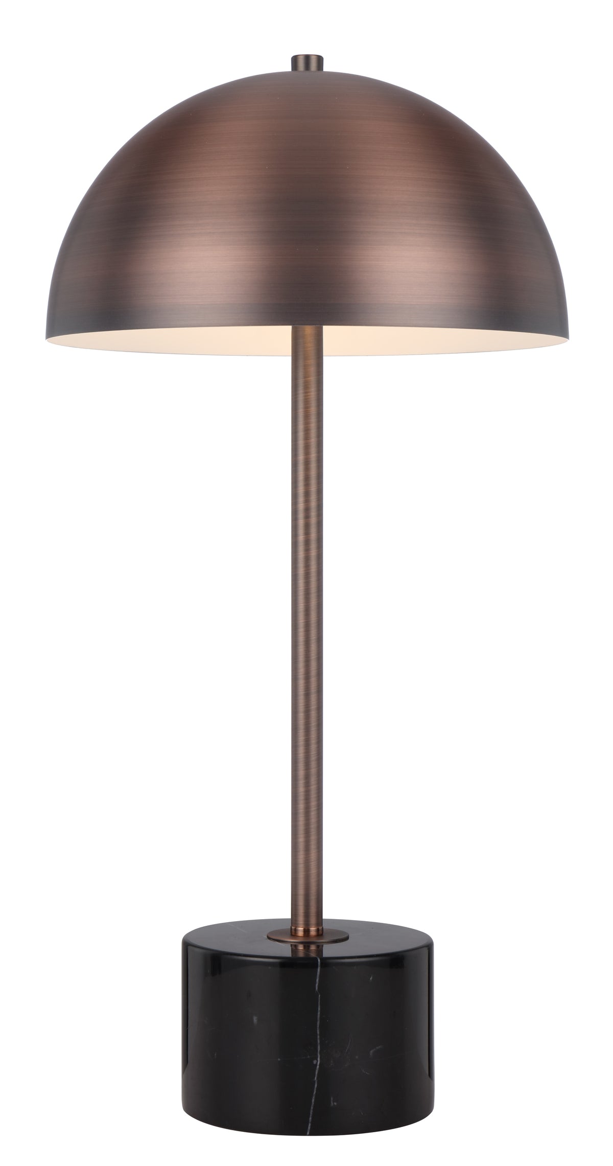 TFS TABLE LAMP 2x25wE27max D:250 H:500 inline switch BLACK MARBLE/BRONZE