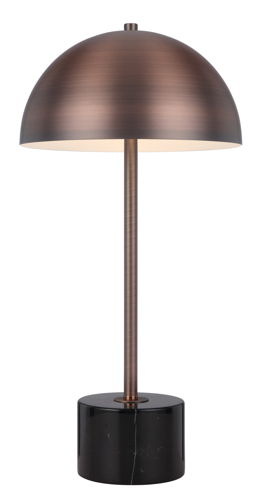 TFS TABLE LAMP 2x25wE27max D:250 H:500 inline switch BLACK MARBLE/BRONZE