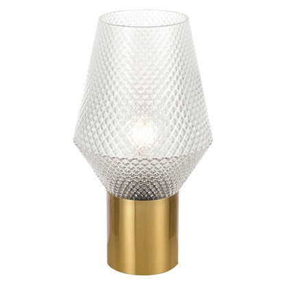 TFS TABLE LAMP 25wE27max D200 H350 CLEAR / ANT.GOLD