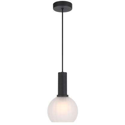 TFS 15CM PENDANT 25wE27max D150 H235 cab 2m BLACK / FROST GLASS