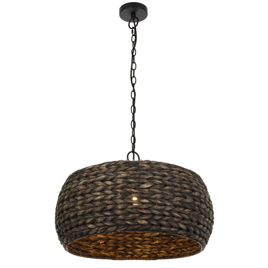 TFS 60 PENDANT 25wE27max D600 H300 chain 2m BLACK (natural fiber)