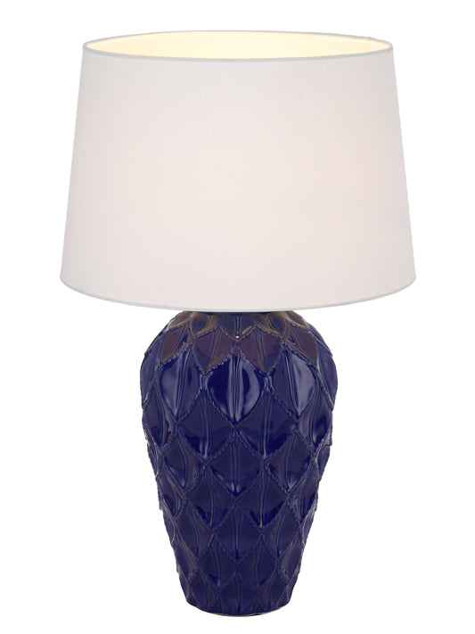 TFS CERAMIC TABLE LAMP 25wE27max D:400 H:640 BLUE / WHITE