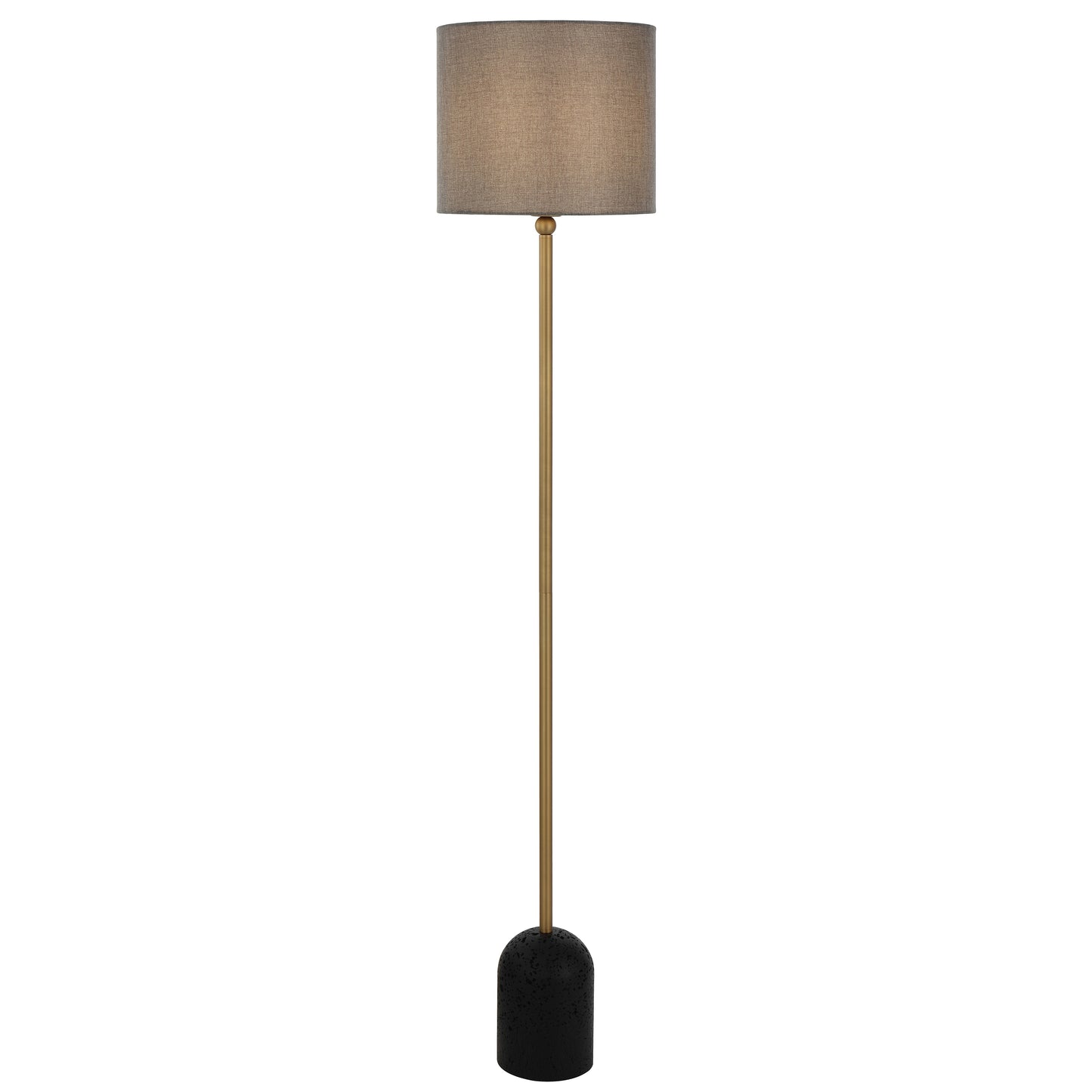 Huelva TFS FLOOR LAMP 25wE27max D:300 H:1550 FOOT SWT BLACK TRAVERTNE/DARK ANT BRAS/ DGREY