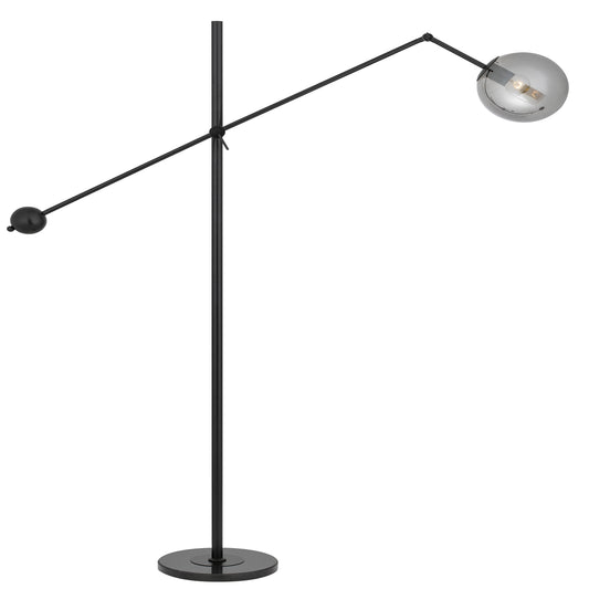 TFS FLOOR LAMP 25wE27max L:1200 H:1800 Foot Switch BLACK / SMOKE