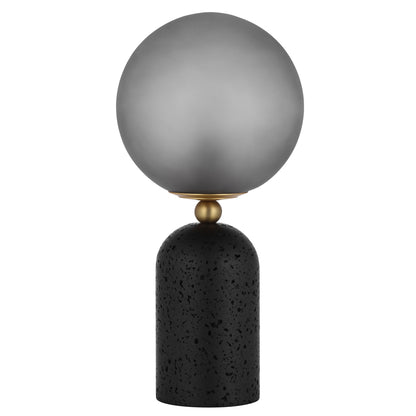 TFS TABLE LAMP 25wE27max D:200 H:420 INLINE BLACK TRA/ DARK ANT BRASS/GREY SMOKE