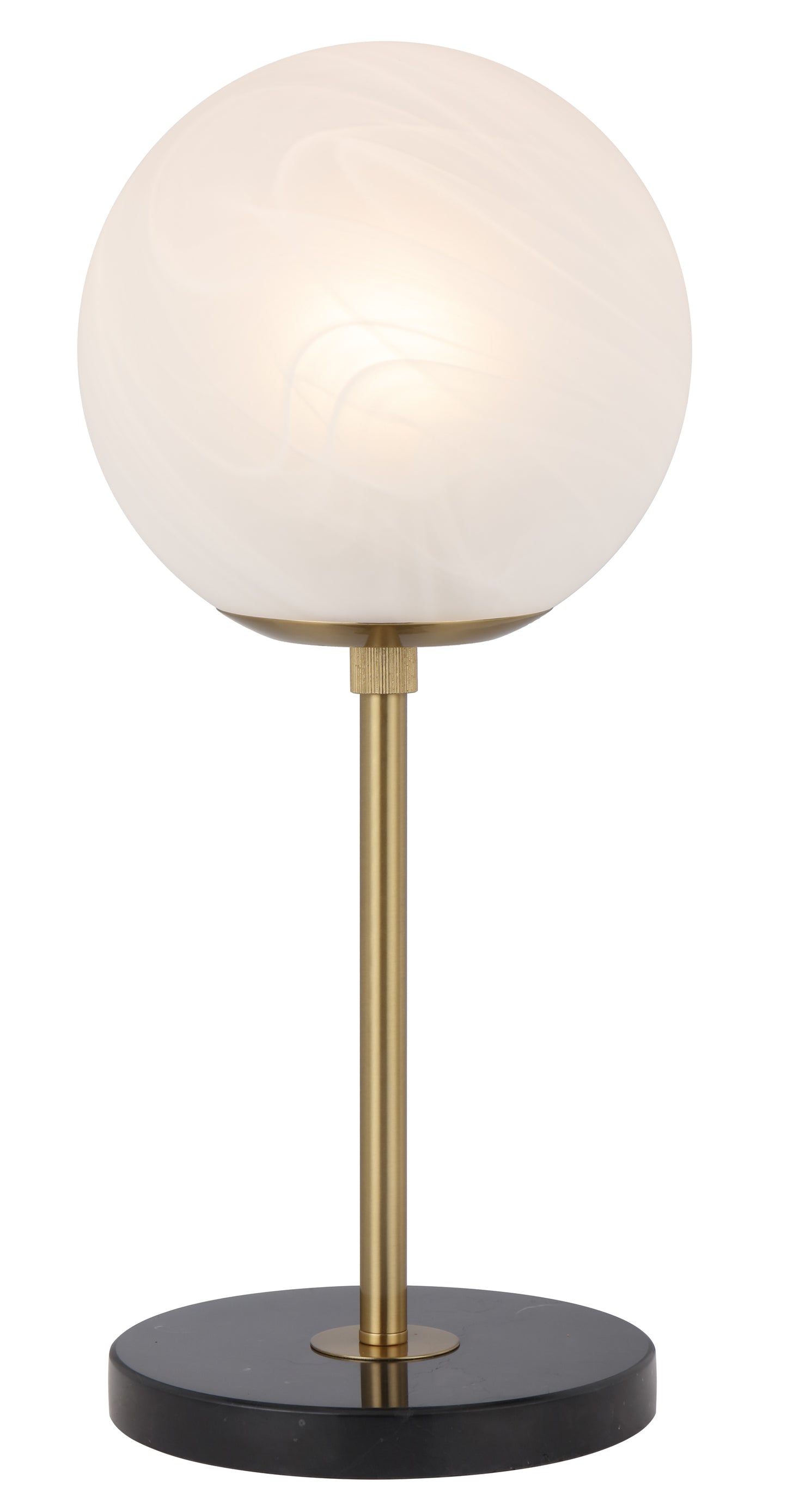 TFS 25 TABLE LAMP 25wE27max D:250 H:600 Inline Switch BLCK MARBLE/ANT GOLD/ALABASTRO