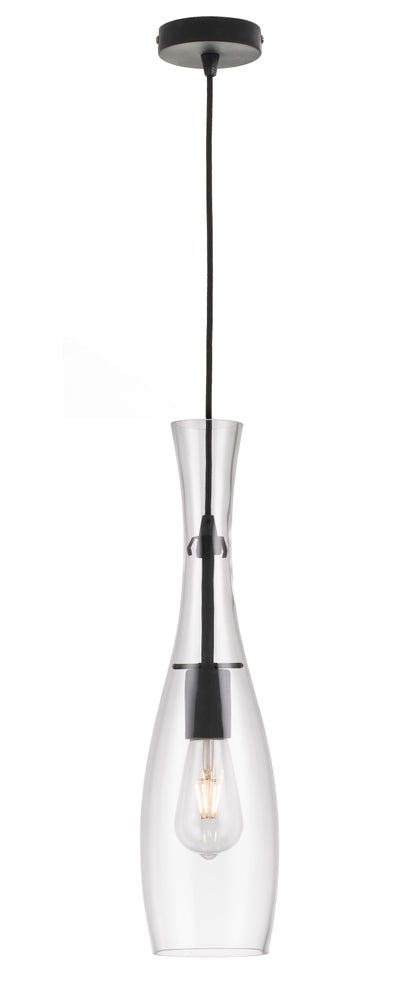 TFS 1 PENDANT 25wE27max D:130 H:500 BLACK/CLEAR cab:2.0m