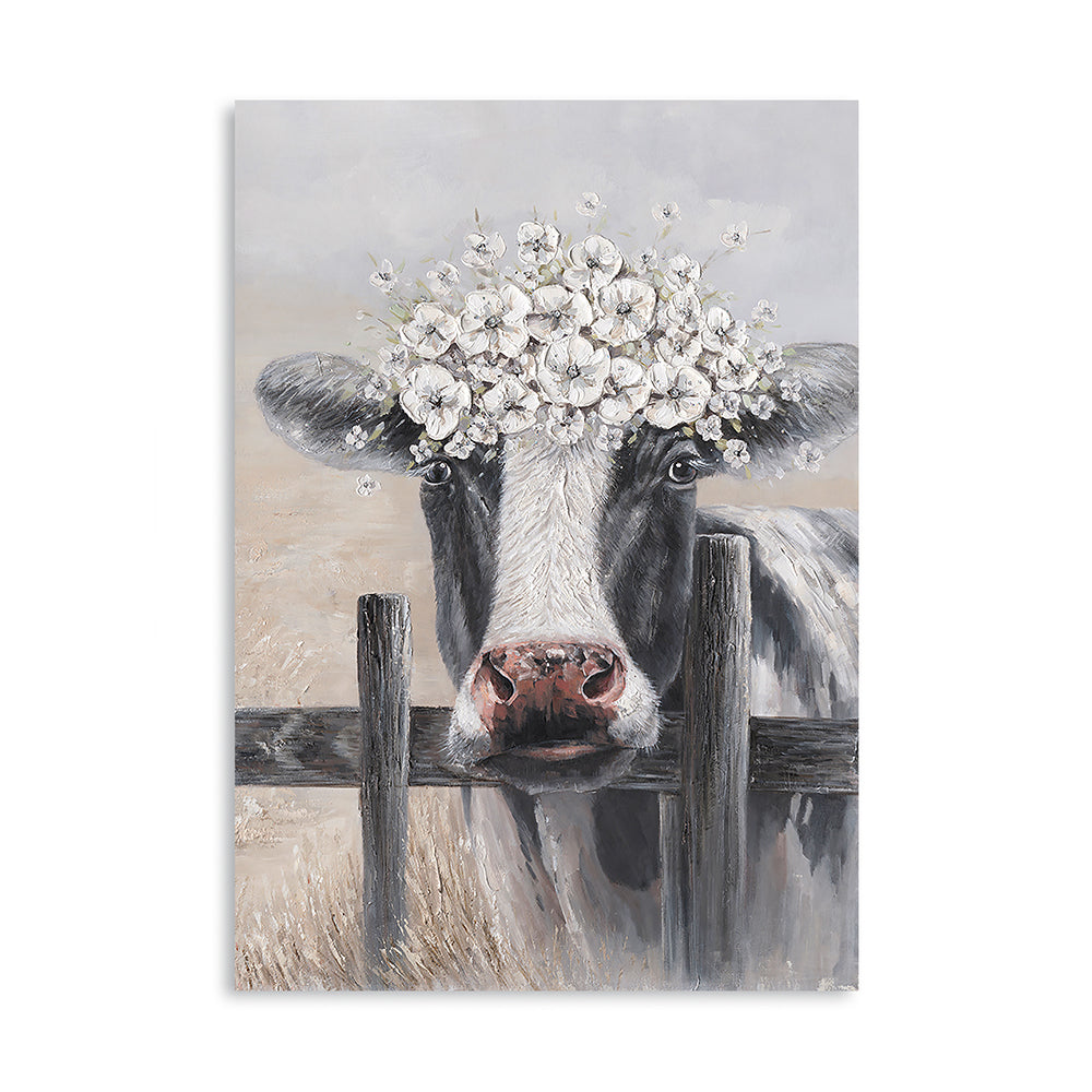 Cow on Farm Canvas Print
