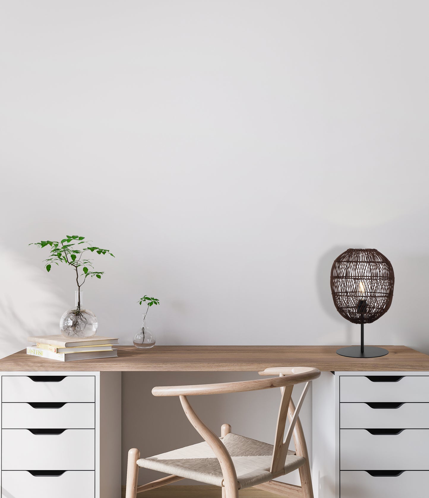 TFS 30 TABLE LAMP 25wE27max D300 H505 (2 parts) BLACK Base / BROWN Shade