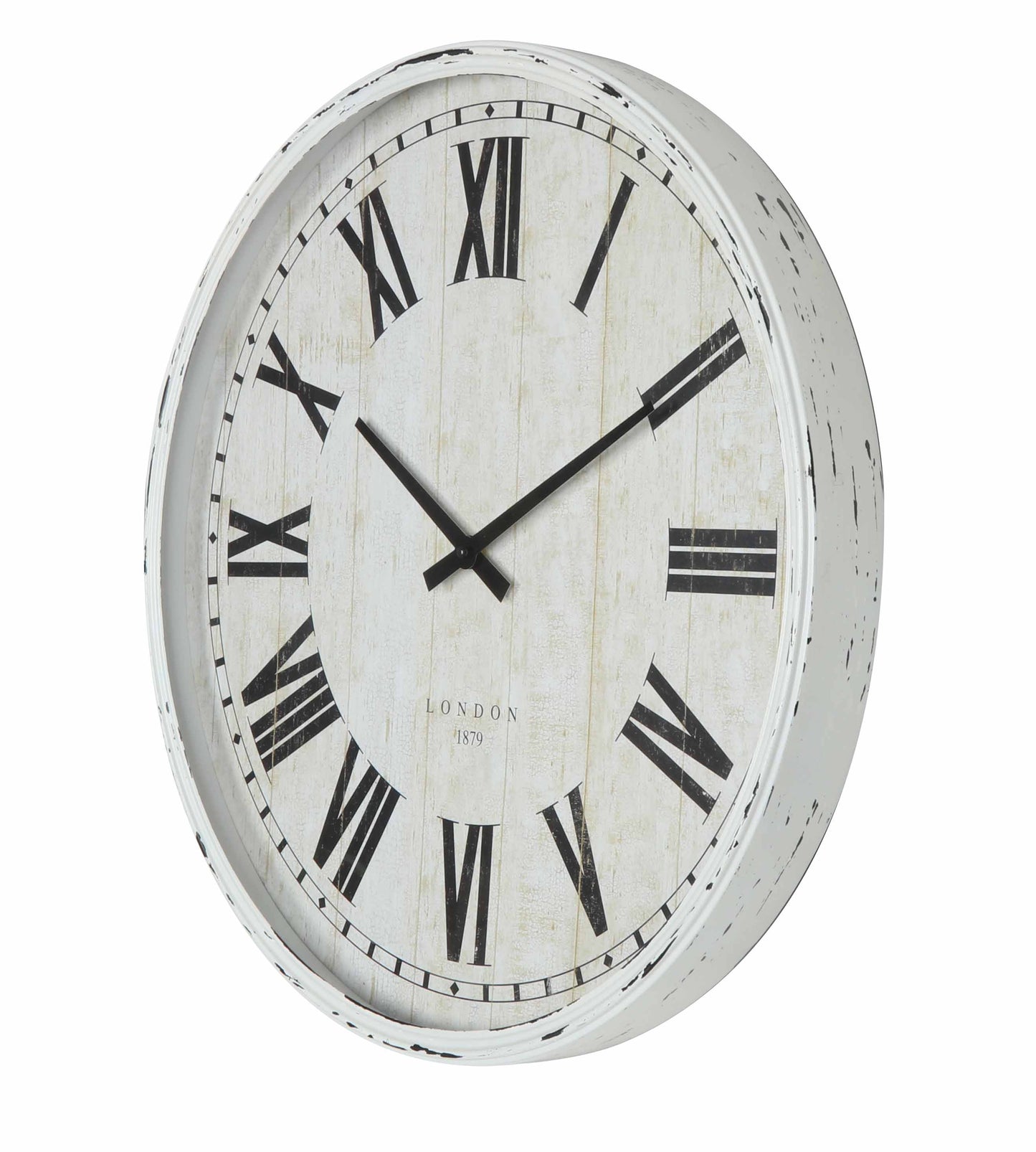Metal Antique White Wall Clock