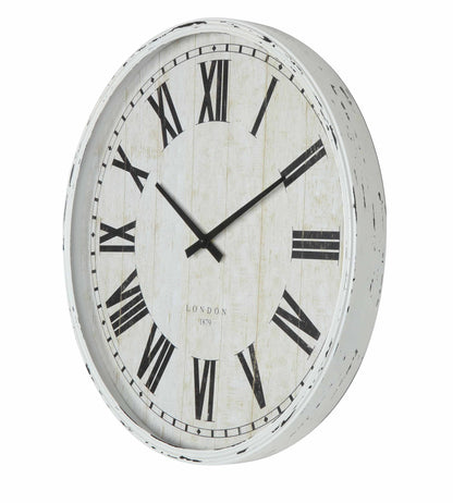 Metal Antique White Wall Clock