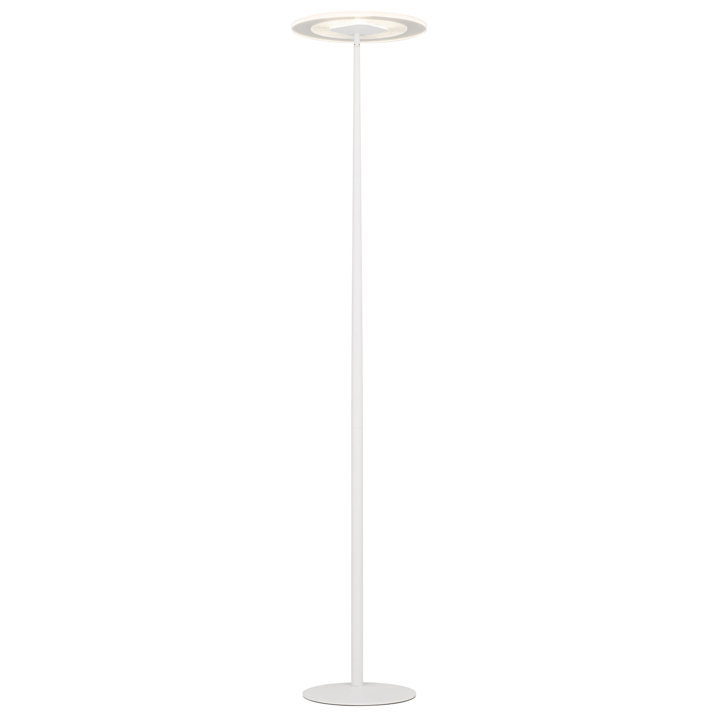 TFS LED FLOOR LAMP 12wLED 3CCT DIM 1800LM H1550 D350 footswth WHITE SAND