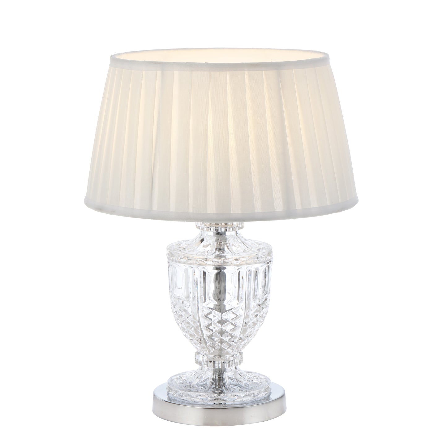 TFS TABLE LAMP 25wE27max D:240 H:475 CHROME / IVORY