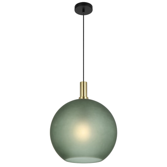 Lumomark TFS 40 PENDANT 25wE27max D:400 CAB:2m BLACK MATT/ GOLD/ GREEN