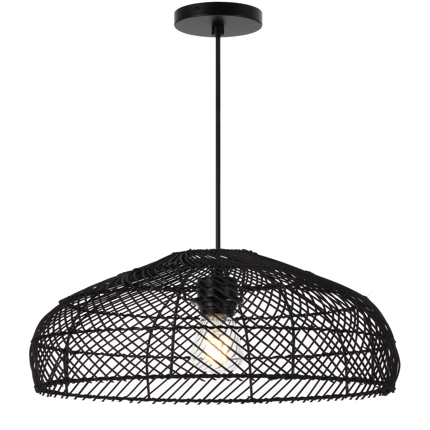 TFS 40 PENDANT 25wE27max D400 H230 cab1.5m BLACK RATTAN