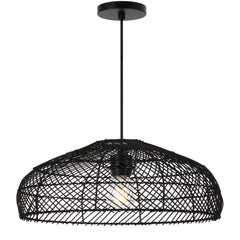 TFS 40 PENDANT 25wE27max D400 H230 cab1.5m BLACK RATTAN