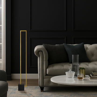 TFS FLOOR LAMP 24wSMD LED W:150 L:200 H:1400 3000kBLACK base/GOLD Annodised