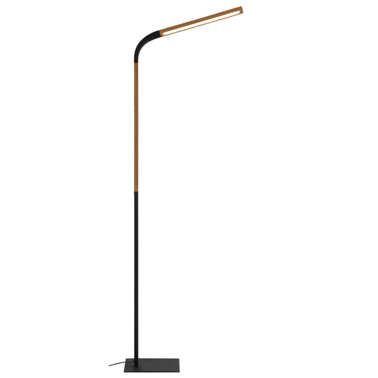 TFS FLOOR LAMP 10wLED L435 W150 H1400 990Lm FOOT SWTC 3000K BLACK MATT/ASH TIMBER